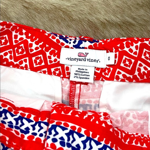 Vineyard Vines Printed Shorts Size 0 Red in Color New without Tags 🏷 - Picture 3 of 7